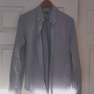 J. Crew - US M - slim fit - blue check sports shirt